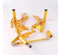 BHYYDS For Y&AMAHA YZF R1 2007-2008 Motorbike Adjustable Shift Brake Rear Set Footpegs Motorcycle Footpegs Footrest(Gold)