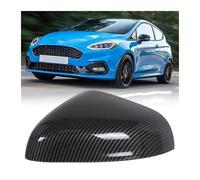 BHYYDS Side Wing Mirror Cover Caps For Ford For Fiesta MK8 2018 2019 2020 2021 2022 2023Rearview Side Wing View Mirror Cover Caps Case Shell (Right Carbon Fiber)
