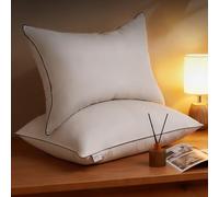 BHZ King Size Pillows Set of 4 Feather Down Hotel My King Pillows Bed Goose Pillow Luxury 4 Pack Pillow for Sleeping Side Sleepers Soft Support Gifts