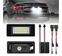 BHZNGD Error Free 18 SMD LED Rear Number License Plate Light Compatible with Skoda Octavia Fabia Superb Kodiaq Karoq Rapid Yeti Scout,2 Lamps