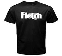 BI BI MIAO New Fletch 80'S Movie Film Unisex 100% Cotton Short-Sleeve T-Shirts Black XL