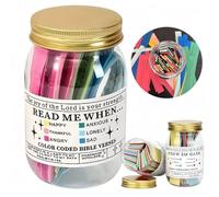 Bi/ble Verses in A Jar,bi/ble Jar with Coloring Scriptures,Mini Bi-ble Verse Card,bi/ble Bookmark,Portable and Colorful bi/ble Accessories,Color Coded Bi-ble Verses Jar,Thank-You Christian Bi/ble Gift