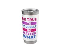 Bi Colors Inspirational Bisexual Pride Text Stainless Steel Insulated Tumbler