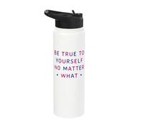 Bi Colors Motivational Bisexual Pride Statement Stainless Steel Insulated Water Bottle