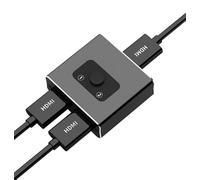 Bi-directional HDMI Switch & Splitter, HDMI Splitter 1 in 2 out, for 4K, 3D, HD - Connect 2 Hdmi Sources to 1 Display or 1 Source to 2 Displays, Splitter Extended Display, Splitter for Dual Monitors