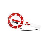 Bi- Directional Warning 16 LED Traffic Safety Baton | Rechargeable Battery Safety Baton | Traffic Control LED Flashing Light | Round Baton Road Safety Sign with Handle