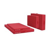 Bi Fold Crash Mat, Two Fold Gym Mat for Landing, Tumbling, Yoga Crashing Falling [100cm x 100cm, Red]