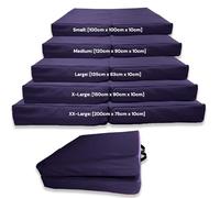 Bi Fold Crash Mat, Two Fold Gym Mat for Landing, Tumbling, Yoga Crashing Falling [120cm x 90cm, Purple]