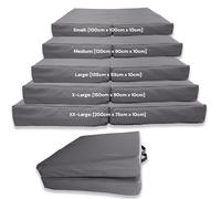 Bi Fold Crash Mat, Two Fold Gym Mat for Landing, Tumbling, Yoga Crashing Falling [135cm x 83cm, Grey]