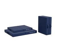 Bi Fold Crash Mat, Two Fold Gym Mat for Landing, Tumbling, Yoga Crashing Falling [150cm x 90cm, Navy Blue]