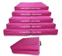 Bi Fold Crash Mat, Two Fold Gym Mat for Landing, Tumbling, Yoga Crashing Falling [150cm x 90cm, Pink]