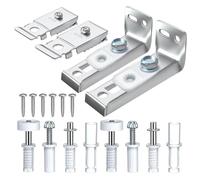 Bi-Fold Door Repair Kit, Bifold Door Hardware Repair Replacement Part with 3/8" Pivots, 7/8" to 1" Guide Wheel and Brackets for Accordion Barn Folding Door