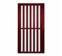 Bi-Fold Doors for Tall Openings, No-Drilling Accordion Interior Door Alternative with Frosted Acrylic Glass, Aluminum Closet Sliding Door