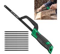 Bi-Metal Blade Mini Hacksaw, 9.3 Inch Junior Hacksaw & Flexible Hack Saw to Cut Metal, for Metal, Wood, Plastic in Tight Spaces (23.5cm)
