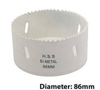 Loops Bi Metal Core Drill Bits 86mm Diameter HSS STEEL Wood Hole Saw Worktop Cutters in Metallics Loops Metallics