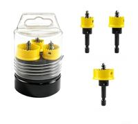 Bi-Metal Hole Saw Set with Hex Shank, 3-Piece High-Speed Steel for | Hex Shank Hole Saw SetBimetal Stainless SteelThin Wall Metal Drill BitsSheet Metal Hole OpenerAluminium