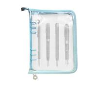 Bi̇nder Cover, Transparent PVC, 1 Piece, Binder Cover Refillable, Notebook Binder Clear, Smooth Zipper Function, for Notebook School Business Study Home Travel