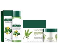 Bi.o Wheat Germ Firming Face & Body Night Cream (50g) + Bio Cucumber Pore Tightening Toner (120ml) | Pore Care | Firming | Deep Hydration | For Normal to Dry Skin