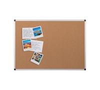 Bi-Office 600 x 900mm Aluminium Frame Cork Board, Brown