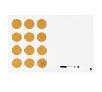 Bi-Office 600x400mm Domino Dry Wipe/Cork Board - White
