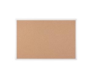 Bi-Office Anti-Microbial Cork Board Maya, White Aluminum Frame, 60 x 45 cm