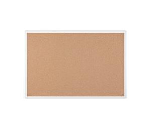 Bi-Office Anti-Microbial Cork Board Maya, White Aluminum Frame BCA031226 1200mm x 900mm,white, beige