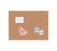 Bi-Office Basic Cork Board, Pine Wood Frame, 80 x 60 cm