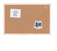 Bi-Office Basic Cork Board, Pine Wood Frame, 90 x 60 cm, brown
