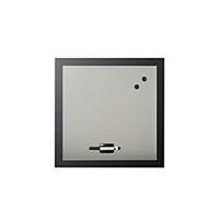 Bi-Office Black Shadow Message Board Set Magnetic Wall Mounted Felt, Steel 60 (W)x45 (H) cm Silver