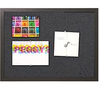 Bi-Office Blackboard Black Shadow, Fabric Notice Panel, Black MDF Frame, 60x45cm