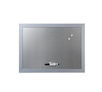 Bi-Office Blokko Whiteboard MDF Frame Painted Steel 34mm Thick, Grey/Silver