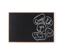 Bi-Office Chalkboard, Black Non Magnetic Surface, Natural Pine Frame, 58.5 x 38.5 cm