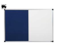 Bi-Office Blue Felt and Dry Wipe Combination Notice Board 900x600mm Aluminium, none
