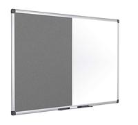 Bi-Office Combination Board Maya, Grey Felt/Magnetic, Aluminium Frame, 120 x 90 cm