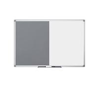 Bi-Office Combination Board Maya, Grey Felt/Magnetic, Aluminium Frame, 90 x 60 cm