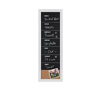 Bi-Office - Combo Chalkboard Week Planner, 300 x 900 mm, White Frame