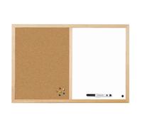 Bi-Office Cork and Drywipe Combination Board 900 x 600mm + Fixings +Pen +24h Del