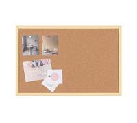 Bi-Office Cork Board, MDF Frame Pastel Yellow, 90 x 60 cm