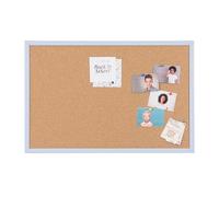 Bi-Office Cork Board, Pastel Blue MDF Frame, 80 x 60 cm