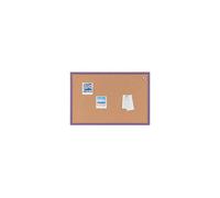 Bi-Office Cork Board Purple MDF Frame 60x40cm