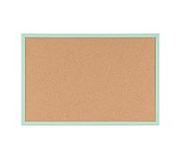 Bi-Office Cork Board with Pastel Coloured Frame, Pastel Green MDF Frame, 90 x 60 cm