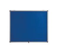 Bi-Office Display Case Enclore Top Hinged Fire Retardant, Blue Felt, Aluminium Frame, 92,4x65,3 cm (8xA4)