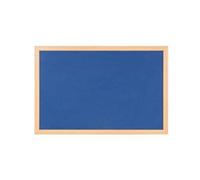 Bi-Office Earth-It Blue Felt Noticeboard Oak Wood Frame 1200x900mm