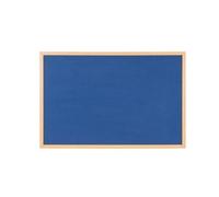 Bi-Office Earth Blue Felt Notice Board 22mm Oak Frame 2400x1200mm - FB