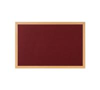 Bi-Office Earth Prime Felt Notice Board, Burgundy Felt Surface, MDF Frame with Oak Finish, 1200 x 900 mm