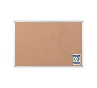 Bi-Office Earth Cork Notice Board, 90 x 60 cm, Aluminium Maya Frame,brown