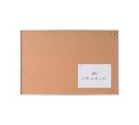 Bi-Office Earth Honesty Cork Notice Board, Natural Aluminium Frame, 900 x 600mm
