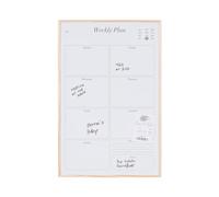 Bi-Office Earth New Basic Magnetic Weekly Magnetic Planner Board, 38,5x58,5cm, Printed Lacquered Steel Surface, PEFC Pine Frame