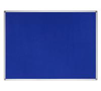 Bi-Office Earth - Notice Board, Blue Felt Board with Aluminium Frame, 120 x 90 cm