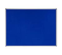 Bi-Office Earth - Notice Board, Blue Felt Board with Aluminium Frame, 120 x 90 cm